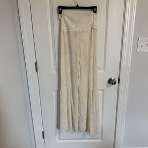 Sincerely Jules Women's Size Medium Gauze Wide‎ Leg Lightweight Cream Pants